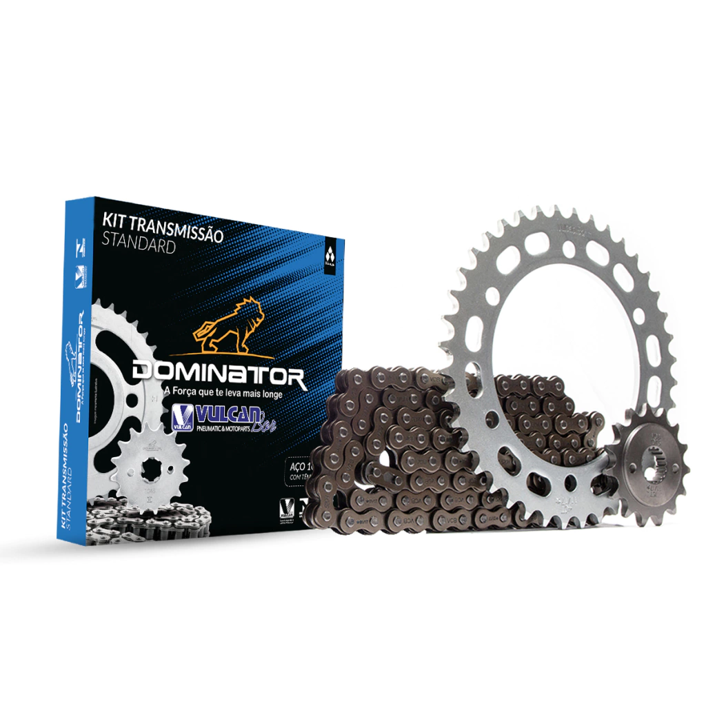 Kit Relação Transmissão Completo Yamaha Ybr Factor 150 2016 em Diante Vulcanbor