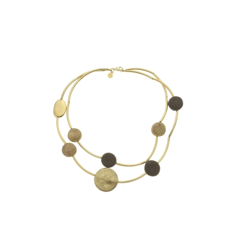 Colar Verona curto canos curvados e círculo