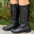 Bota Montaria 6269F Preto Liso Cano Alto - Kaneron Country