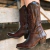 Bota Western 6369F Café Cano Alto - Kaneron Country