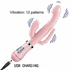 Vibrador Triplo Prazer - Ponto G - Língua e Clitóris 3 em 1 - Recarregável na internet