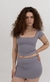 Blusa Decote Quadrado Cinza