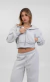 Blusa Moletom Cropped Cinza - comprar online