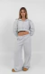 Blusa Moletom Cropped Cinza - Martina Atacado