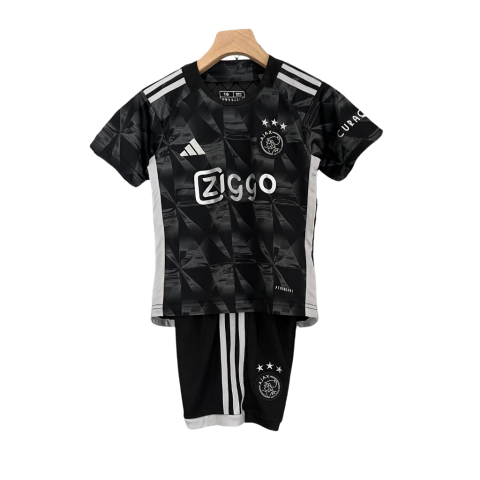 Kit Infantil Ajax Away 23/24 - Adidas Preto