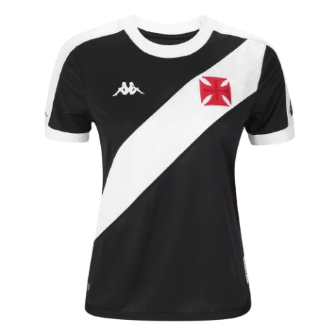 Camisa Vasco da Gama ll 24/25 - Torcedor Kappa Masculina - Branca com listras pretas e detalhes em vermelho - (cópia)