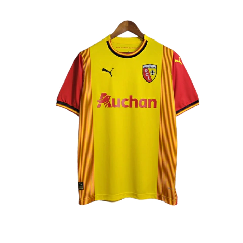 Camisa Lens I 23/24 - Torcedor Puma Masculina - Amarela com detalhes em vermelho e preto