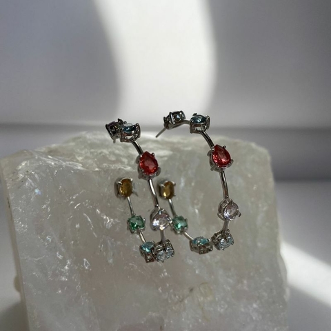 Brinco Argola Cravejada - comprar online