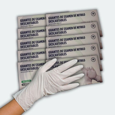 CAJÓN/BULTO | GUANTES DE NITRILO BLANCO | EUROMIX | 1.000 U.