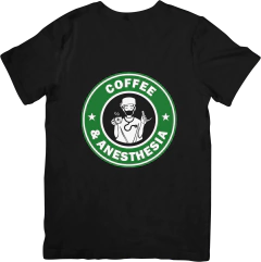 Anesthesia & Coffee Starbucks Playera
