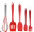 Kit Jogo Colheres De Silicone Espátula Pegador /Utensílios De Cozinha 5 Peças - Apalusa Import LTDA