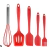 Kit Jogo Colheres De Silicone Espátula Pegador /Utensílios De Cozinha 5 Peças - Apalusa Import LTDA
