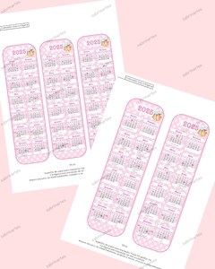 Arquivo Virtual - Calendário Marca-Páginas 2025 (Rosa) - comprar online