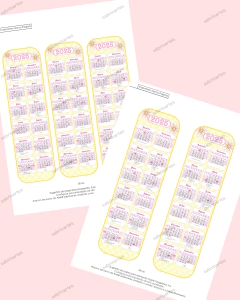 Arquivo Virtual - Arte Calendário Marca-Páginas 2025 (Amarelo) - comprar online
