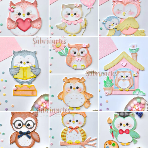 COMBO moldes virtuais (Coleção Corujas) - comprar online
