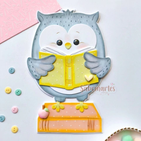 Molde Virtual Coruja Com Livro (Coleção Corujas) - comprar online