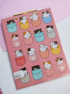 Prancheta Estampada A5 Gatinhos - comprar online