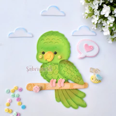 Molde Virtual Periquito (Coleção Asas da Natureza) - comprar online