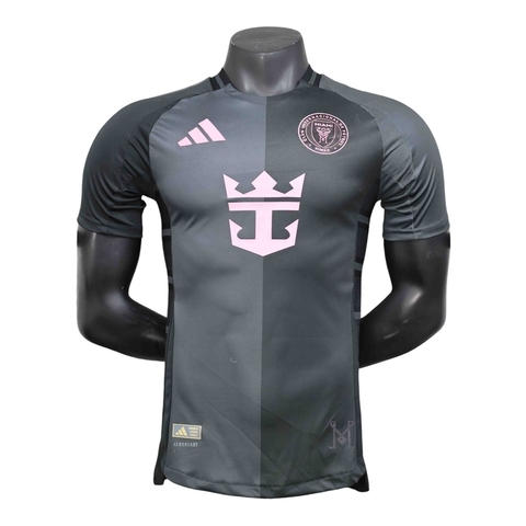 Camisa Inter Miami II 25/26 - Jogador Adidas Masculina - Preta com detalhes em rosa