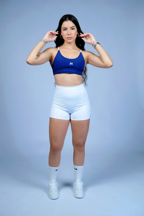 TOP RARE AZUL C/ BRANCO