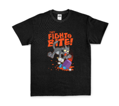 Remera Los Simpsons D7 - The Fight Bite Itchy and Scratchy