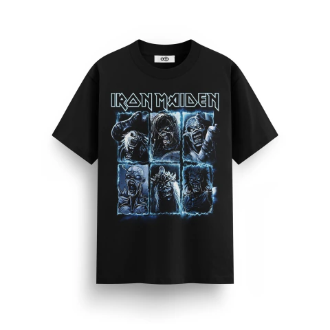 Remera Iron Maiden (008) Grilla Caras Rock Algodón