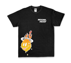 Remera Miami Heat D4 - Burning Ball en internet