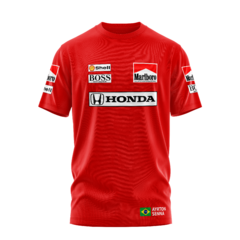 Remera Ayrton Senna Mclaren Honda F1 1988 Algodón Fórmula 1