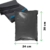 Pacote de Envelope Plástico De Segurança 24x30 Preto/cinza - 250 Unidades