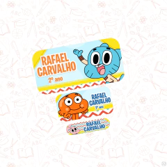 gumball - Etiqueta Escolar