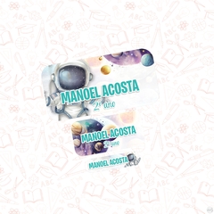 Astronauta - Etiqueta Escolar