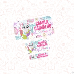 pet sereia - Etiqueta Escolar