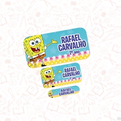 bob esponja - Etiqueta Escolar