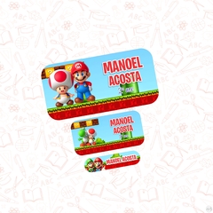 super Mario bross- Etiqueta Escolar - comprar online