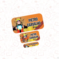naruto - Etiqueta Escolar