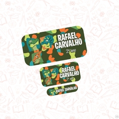 DINO TRIO - Etiqueta Escolar