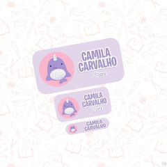 Zoo Baleia Narval Skip Hop - Etiqueta Escolar