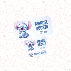 stitch - Etiqueta Escolar