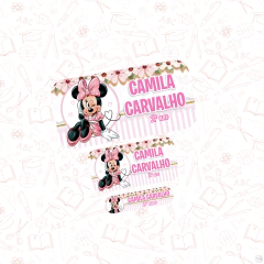 minnie - Etiqueta Escolar
