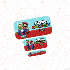 mario - Etiqueta Escolar
