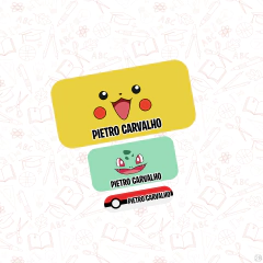 pokemon - Etiqueta Escolar