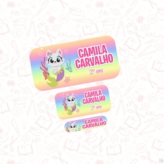pet sereia - Etiqueta Escolar