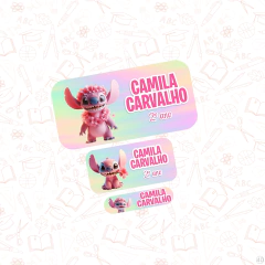 Stitch - Etiqueta Escolar
