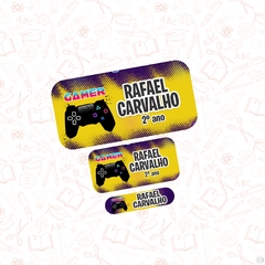 gamer - Etiqueta Escolar