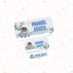 Astronauta Moreno - Etiqueta Escolar - comprar online