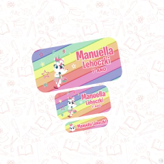 unicórnio pop star - Etiqueta Escolar
