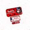 lady bug - Etiqueta Escolar
