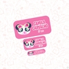 panda miami - Etiqueta Escolar
