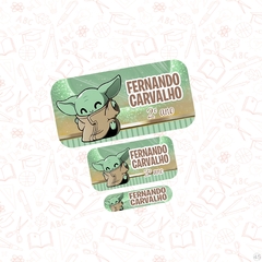 Baby Yoda - Etiqueta Escolar - comprar online