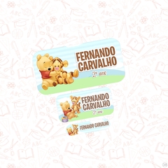 ursinho pooh - Etiqueta Escolar